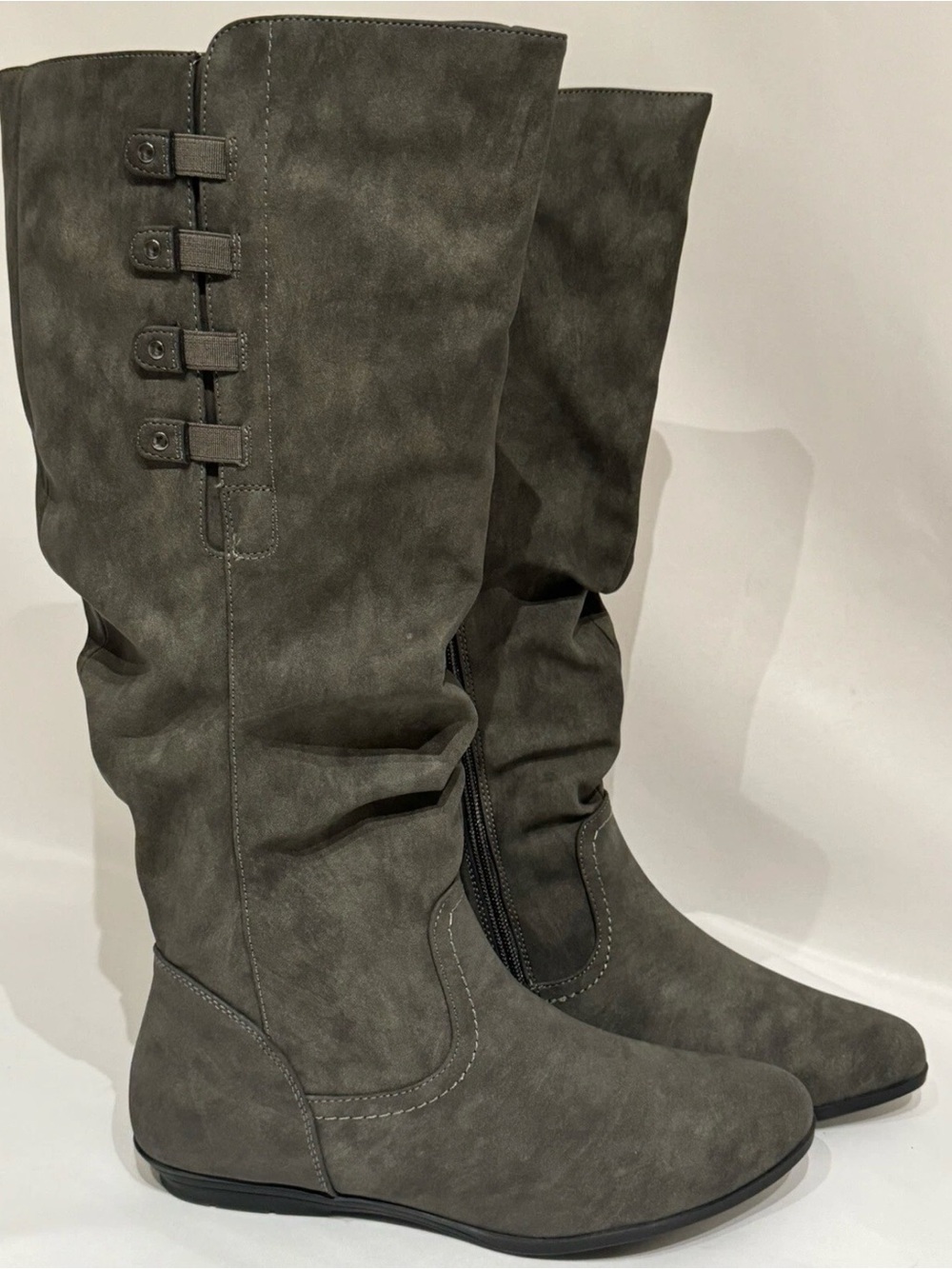 Cliffs by WHITE MOUNTAIN Over-the-Knee Slouch Boots - Gray